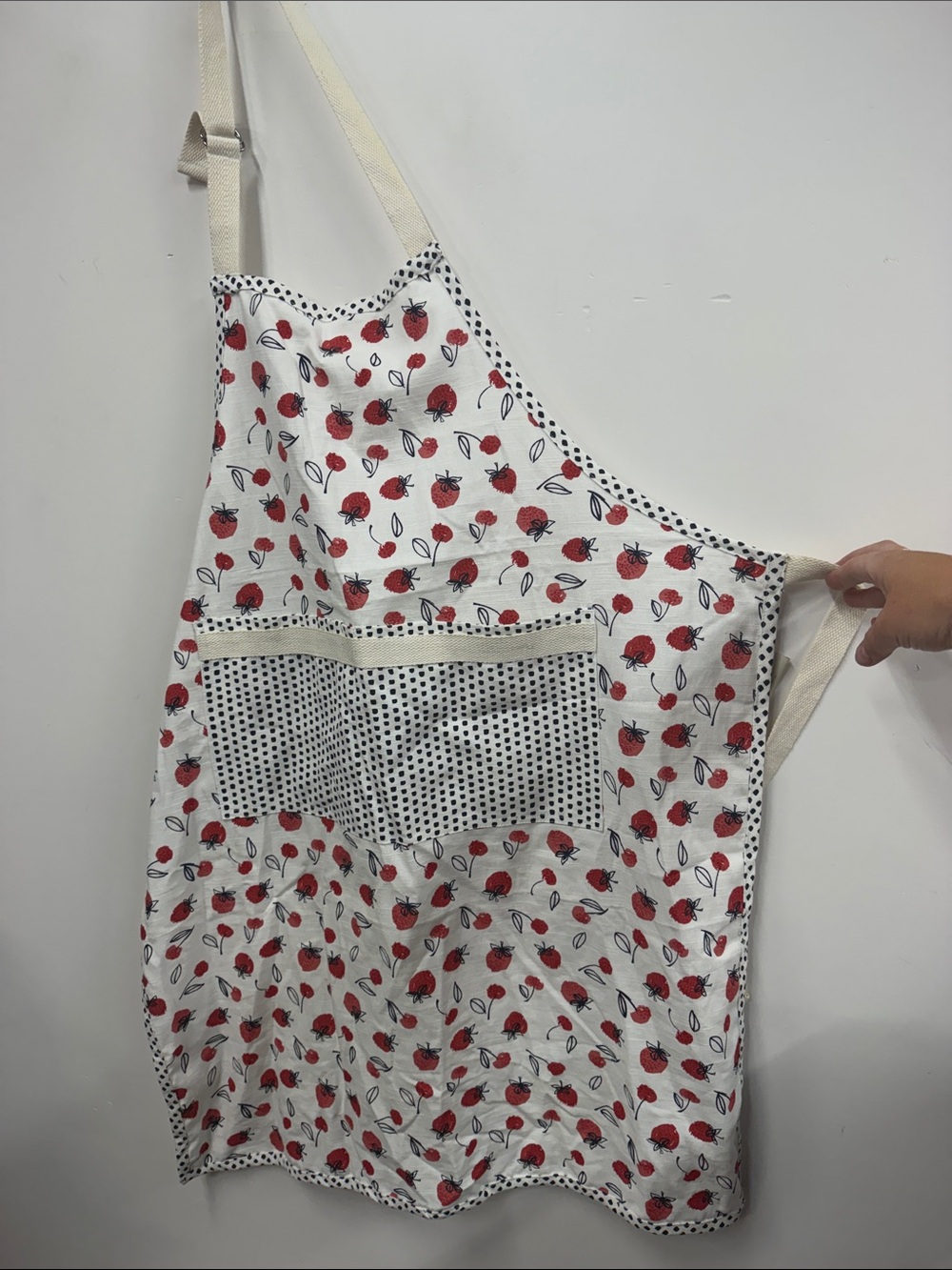Southern Living Red Strawberry Print Apron